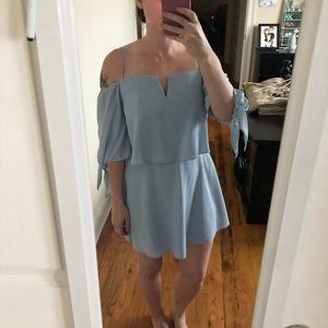 Mustard Seed Blue Off Shoulder Dress